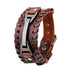braunes rohleder armband herren manschette breitarmband uniqal sale